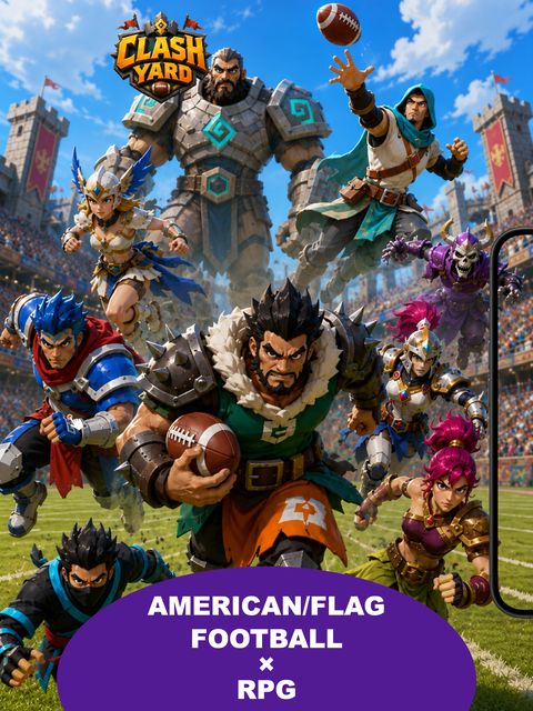 iPad screenshot 1: American/Flag Football × RPG