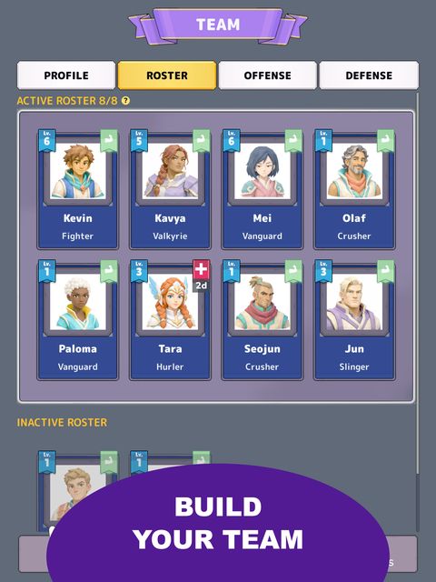 iPad screenshot 5: build your team